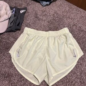 Nike Green and Yellow Athletic Shorts Lightweight Performance